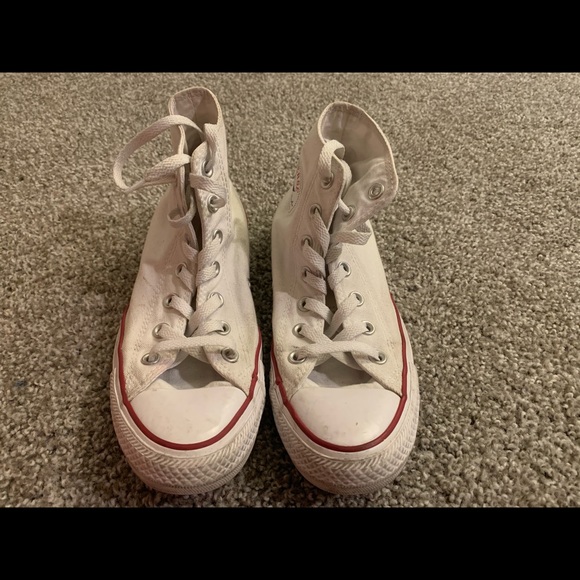 Converse Shoes - White high top converse